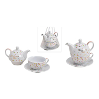 Teapot-Set-This-is-My-Tea-Dots-Decor-Porcelain-White-Set-of-3