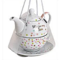 Teapot-Set-This-is-My-Tea-Dots-Decor-Porcelain-White-Set-...