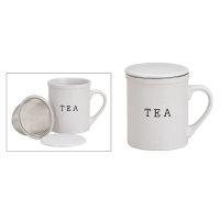 Tea-mug-TEA-with-metal-Siaus-ceramic-white