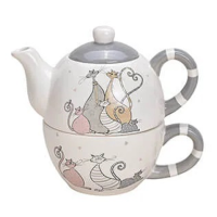 Cat-Family-Ceramic-Teapot-Set